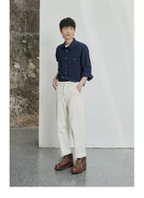 80s Cotton Oxford Asymmetric Pocket Shirt