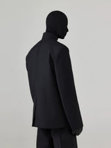 Black Loose Men's Suit Coat
