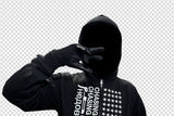 Slim Cropped Embroidered Flag Zip Hoodie