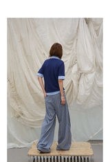 Plaid Casual Pants With Detachable Scarf