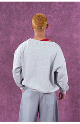 Men's Grey Red Patched Rivet Hoodies