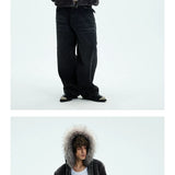 Detachable Fur Collar Fleece Hooded Coat