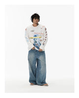 Unisex Vintage Wide Leg Jeans