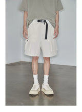 Magnetic Belted Elastic Multi-pocket Shorts