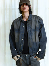 Frosted Washed Denim Jacket