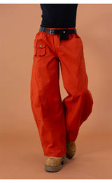 Men's Y2K Green Orange Cargo Pants