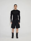 Elastic Waist Tailored Shorts