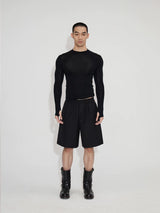 Elastic Waist Tailored Shorts