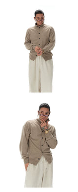 Turtleneck Merino Wool Cashmere Cardigan