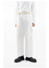 Men's Multicolor Loose Straight Cropped Pants
