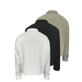 Sharp Collared Striped Pleated Shirt