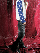 Black Heavy Wash Curved Whisker Jeans