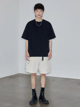 Magnetic Belted Elastic Multi-pocket Shorts