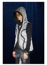 Vintage Reversible Sparkling Spider Fleece Vest