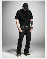 Black Boxy Short Sleeve Modal Tee