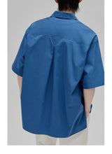 Short Sleeve Square Neck Cotton Shirt