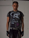 Slim Fit Striped Bad Mouse Tee