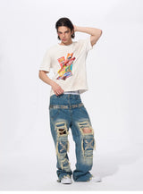 Men's Snack Print Washed Cotton Tee