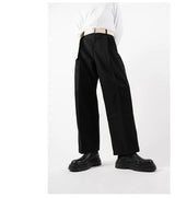 Men's Multicolor Loose Straight Cropped Pants