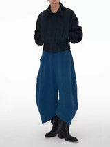 Jacquard Low-Rise Cropped Pants