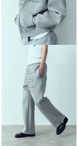 Vintage Music Print Sweatshirt Set