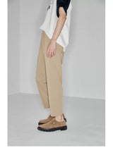 Drapey Stretchy Elastic Waist Cropped Pants