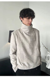 Vintage Irregular Floral Textured Fencing Jacket