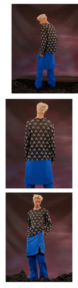 Loose Vintage Triangle Mesh Sweater