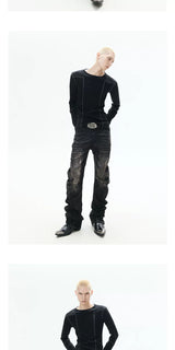 Basic Black Fitted Long Sleeve Tee