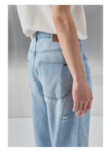 Distressed Patched Denim Pants