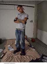 Cleanfit Blue Distressed Straight Flared Jeans