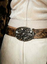 Vintage Honeysuckle Brown Horsehair Leather Belt