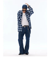 Brushed Workwear Plaid Shirt