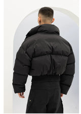 Men's Black White Gray Puffer Jacket
