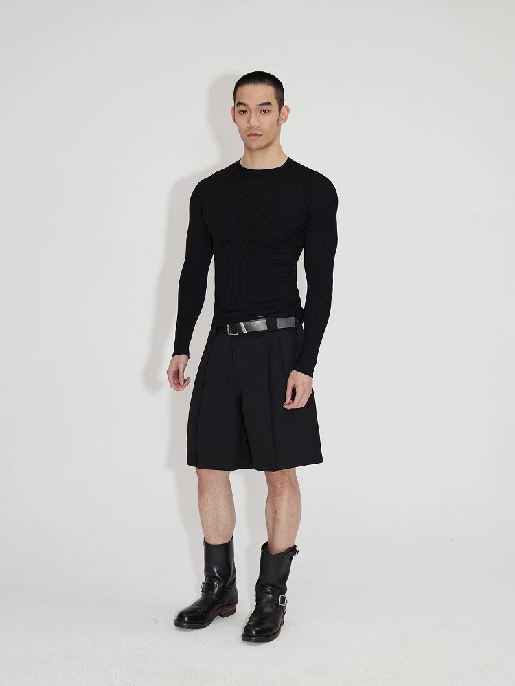 Lightweight Ribbed Knit Long Sleeve