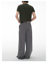 Plaid Pleated Wide Leg Pants