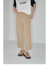 Drapey Stretchy Elastic Waist Cropped Pants