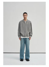 Yak Wool Blend Distressed Knit Cardigan
