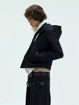 Short Detachable Hooded Waterproof Trench Coat