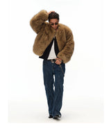 Men's Winter Cropped Long Fur Coat