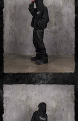 Distressed Printed Hellbound Wing Hoodie