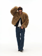 Men's Winter Cropped Long Fur Coat