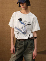 Water Stain Print Short Sleeve Tee