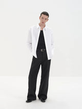 Wrinkle Free Straight Wool Dress Pants