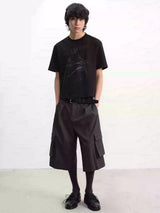 Baguette Print Textured Short-sleeve Tee