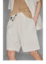 Plaid Multi-Pocket Elastic Waist Shorts