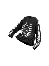 Washed Gradient Printed Rivet Long-Sleeve Tee