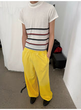 Faded Cotton Straight Loose Pants