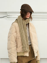 Thick Warm Cable Knit Tassel Scarf