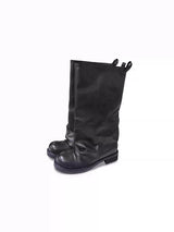 Washed Wrinkled Cowhide Boots